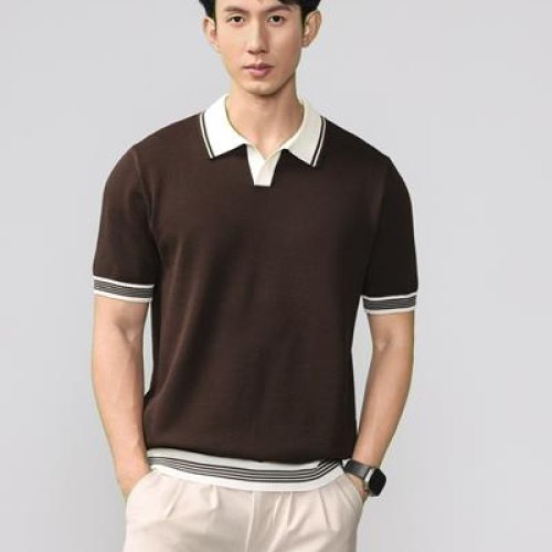 Футболка 2BRO (L-4XL) 821 brown (лето) 2BRO 821 brown