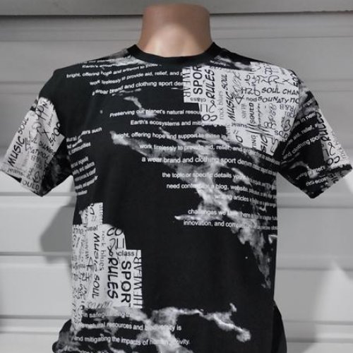 Футболка Panda (S-2XL) 1743 black (лето) Panda 1743 black