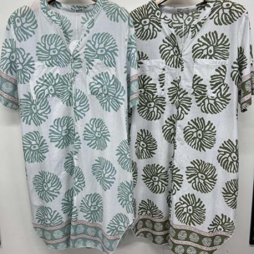 Рубашка Style Nadezhda (3XL-7XL) 0135 mint (лето) Style Nadezhda 0135 mint