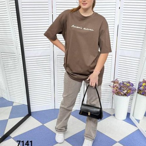 Футболка Style Nadezhda (one size) 7141 brown (лето) Style Nadezhda 7141 brown