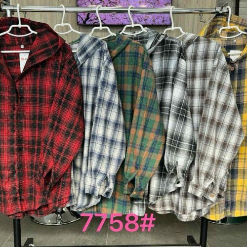 Рубашка Style Nadezhda (3XL-6XL) 7758-3 green (деми) Style Nadezhda 7758-3 green