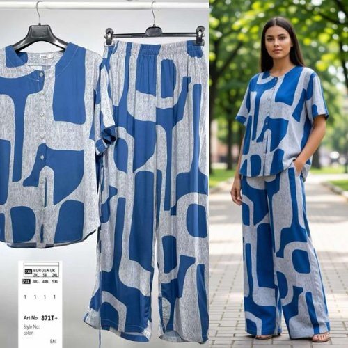 Костюм BASE (2XL-5XL) 871T blue (лето) BASE 871T blue