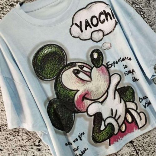 Футболка Lora (one size) LR1282 l.blue (лето) Lora LR1282 l.blue