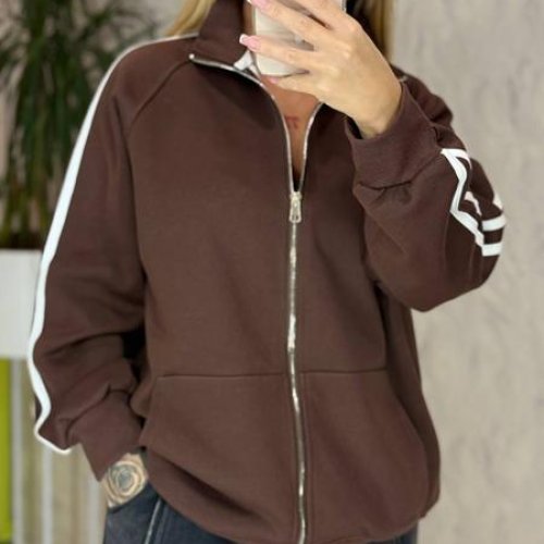 Кофта спорт Lora (one size) LR1316 brown (деми) Lora LR1316 brown