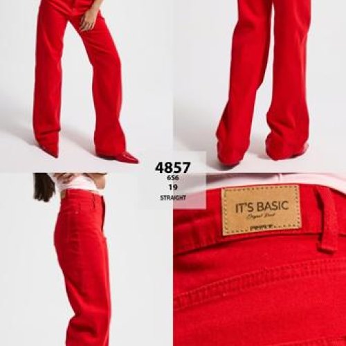 Джинсы Jeans Style (34-42) 4857-4S6-19 red (деми) Jeans Style 4857-4S6-19 red