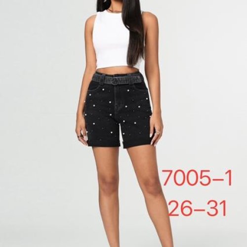 Шорты NewJeans (26-31) 7005-1 black (лето) NewJeans 7005-1 black