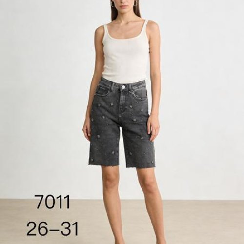 Шорты NewJeans (26-31) 7011 d.grey (лето) NewJeans 7011 d.grey