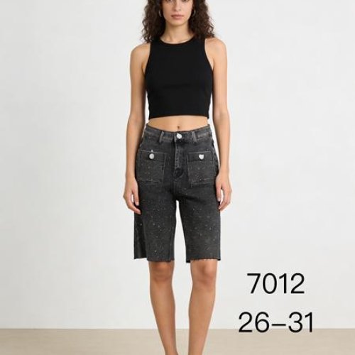 Шорты NewJeans (26-31) 7012 black (лето) NewJeans 7012 black