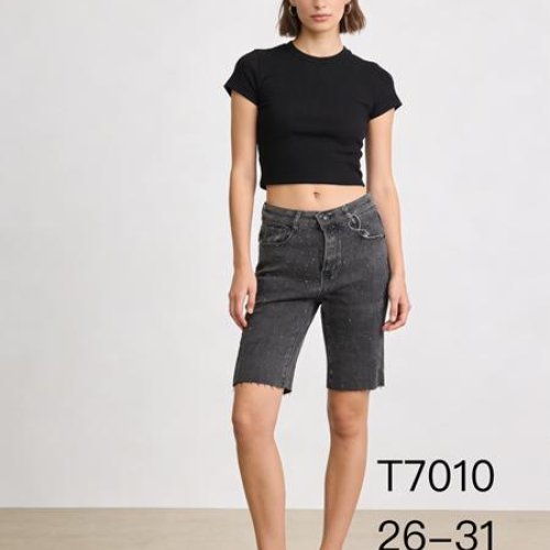 Шорты NewJeans (26-31) T7010 d.grey (лето) NewJeans T7010 d.grey