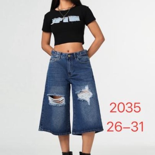 Бриджи NewJeans (26-31) 2035 blue (лето) NewJeans 2035 blue