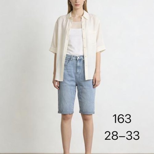 Шорты NewJeans (28-33) 163 l.blue (лето) NewJeans 163 l.blue