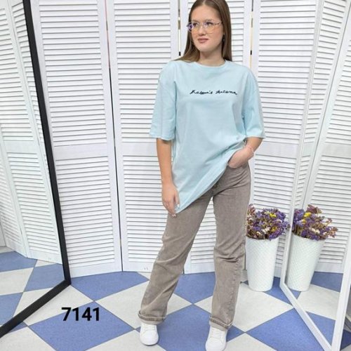 Футболка MMC clothes (one size) 7141 l.blue (лето) MMC clothes 7141 l.blue
