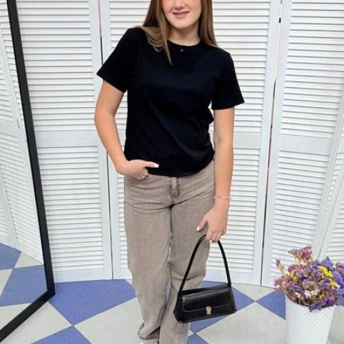 Футболка MMC clothes (42-48) 7126 black (лето) MMC clothes 7126 black