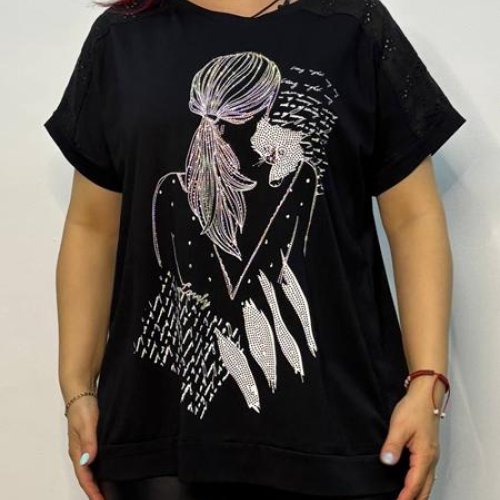 Футболка Kosta (48-52) 7507 black (лето) Kosta 7507 black