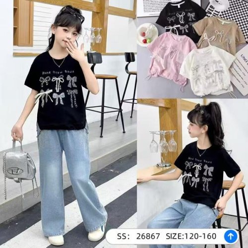 Футболка Farbique (120-160) 26867 pink (лето) Farbique 26867 pink
