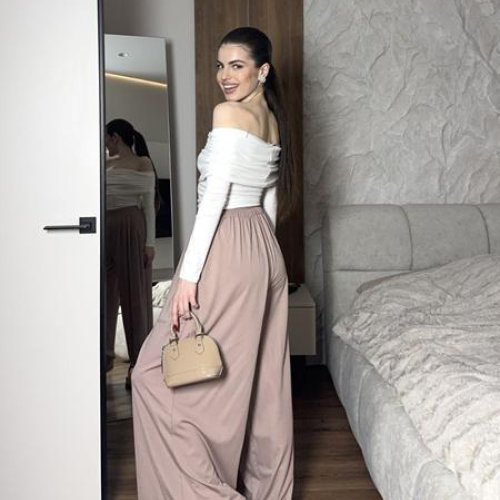 Штаны Arina (42-48) 1713 beige (деми) Arina 1713 beige