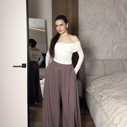 Штаны Arina (42-48) 1713 brown (деми) Arina 1713 brown