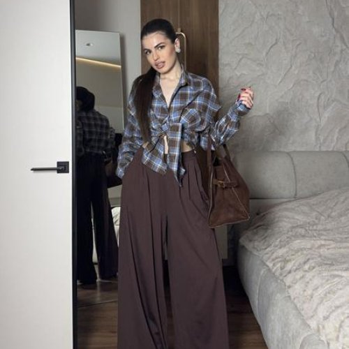 Штаны Arina (42-48) 1713 d.brown (деми) Arina 1713 d.brown