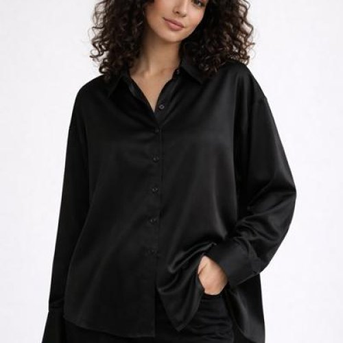 Рубашка Arina (42-52) 8079 black (деми) Arina 8079 black