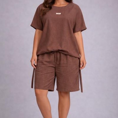 Костюм Style Nadezhda (L-3XL) 25-906 brown (лето) Style Nadezhda 25-906 brown