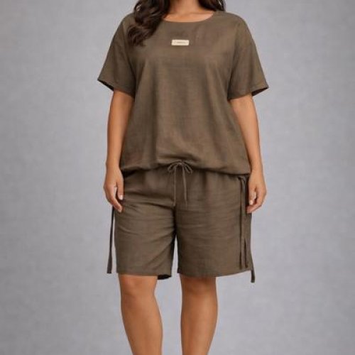 Костюм Style Nadezhda (L-3XL) 25-906 khaki (лето) Style Nadezhda 25-906 khaki