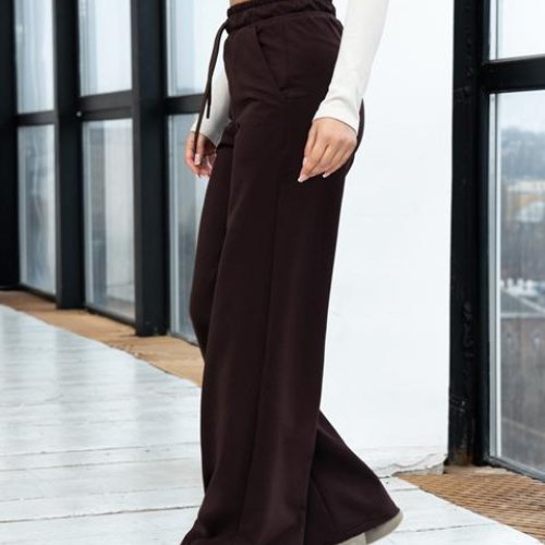 Штаны спорт AZNA (S-XL) Б44 chocolate (деми) AZNA Б44 chocolate