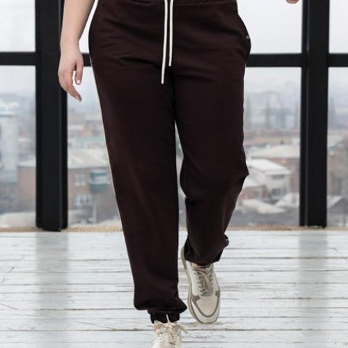 Штаны спорт AZNA (XL-4XL) Б64 chocolate (деми) AZNA Б64 chocolate
