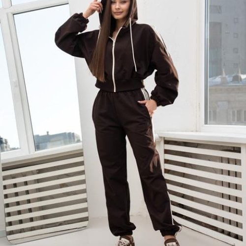 Костюм спорт AZNA (XS-L) Д128 chocolate (деми) AZNA Д128 chocolate