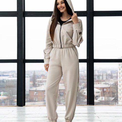 Костюм спорт AZNA (XS-L) ТРІЙКА6 beige (деми) AZNA ТРІЙКА6 beige