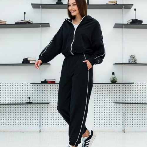 Костюм спорт AZNA (XS-L) ТРІЙКА6 black (деми) AZNA ТРІЙКА6 black