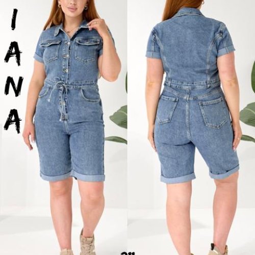 Комбинезон Beki (L-5XL) 211 l.blue (лето) Beki 211 l.blue