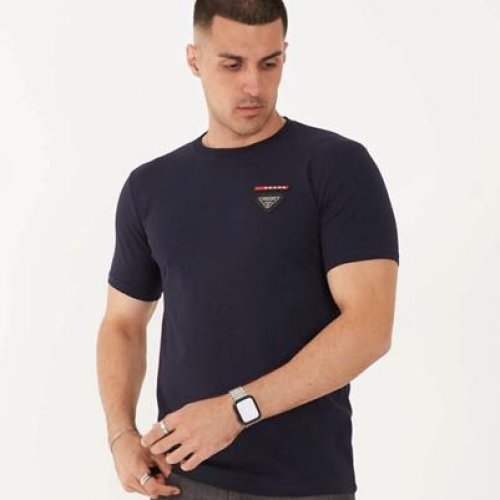 Футболка F.T.H (S-2XL) F1235 navy (лето) F.T.H F1235 navy