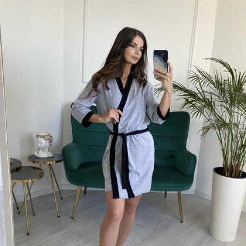 Халат Gull (42-48) G231 l.grey (лето) Gull G231 l.grey