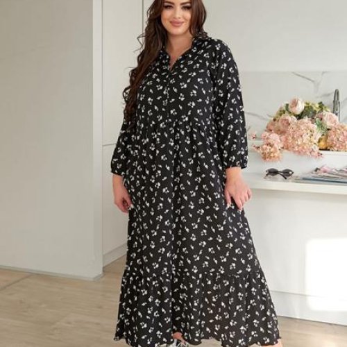 Платье Gull (48-58) G260 black (лето) Gull G260 black