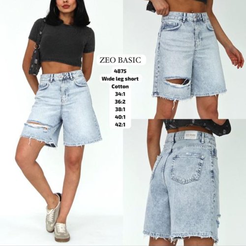 Шорты Jeans Style (34-42) 4875 l.blue (лето) Jeans Style 4875 l.blue