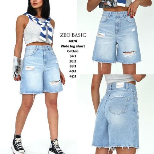 Шорты Jeans Style (34-42) 4874 l.blue (лето) Jeans Style 4874 l.blue