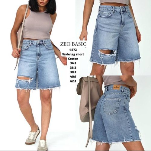 Шорты Jeans Style (34-42) 4872 l.blue (лето) Jeans Style 4872 l.blue