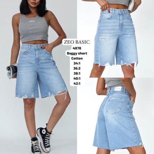 Шорты Jeans Style (34-42) 4878 l.blue (лето) Jeans Style 4878 l.blue