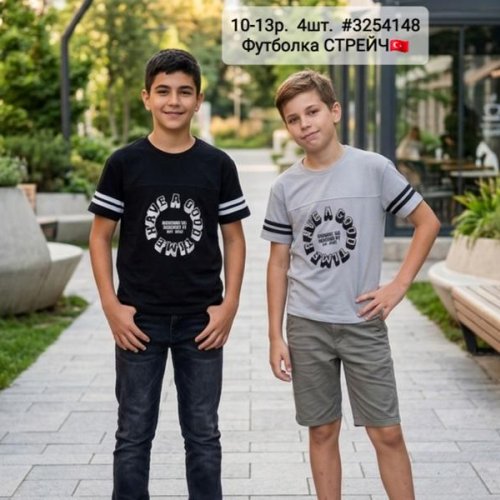 Футболка AMZ (10-13) 3254148 black (лето) AMZ 3254148 black