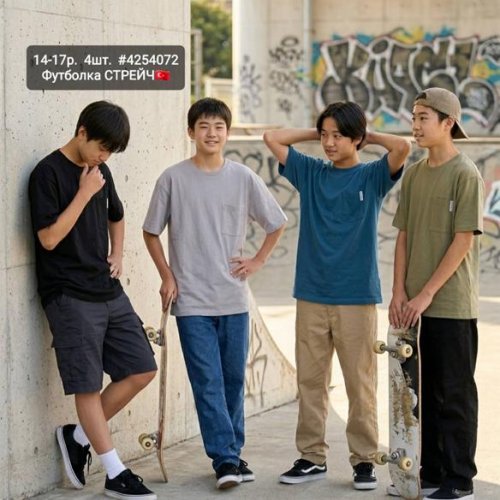 Футболка AMZ (14-17) 4254072 blue (лето) AMZ 4254072 blue