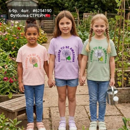 Футболка AMZ (6-9) 6254190 pink (лето) AMZ 6254190 pink