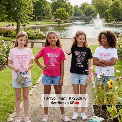 Футболка AMZ (10-13) 7252070 l.pink (лето) AMZ 7252070 l.pink