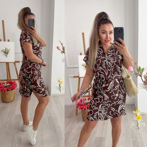 Платье Sofi Cor (42-52) 201-4 brown (лето) Sofi Cor 201-4 brown