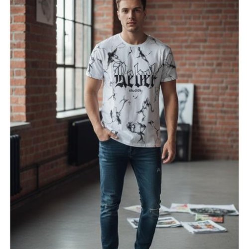 Футболка Style M.Clothes (S-2XL) SM74 white (лето) Style M.Clothes SM74 white