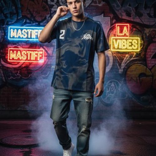 Футболка Style M.Clothes (S-2XL) SM107 navy (лето) Style M.Clothes SM107 navy