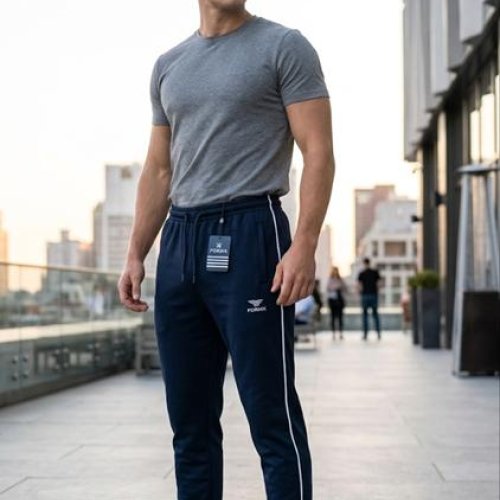 Штаны спорт Style M.Clothes (M-3XL) SM186 navy (деми) Style M.Clothes SM186 navy