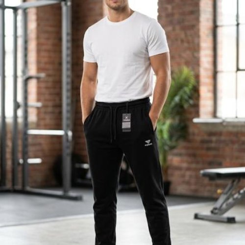 Штаны спорт Style M.Clothes (M-3XL) SM187 black (деми) Style M.Clothes SM187 black