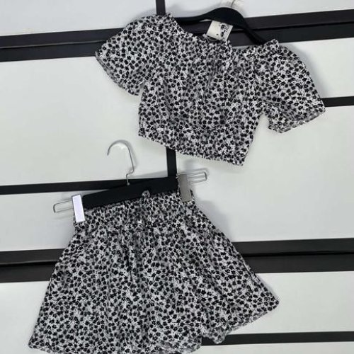 Костюм Kosmy (128-152) 606-1 black-white (лето) Kosmy 606-1 black-white