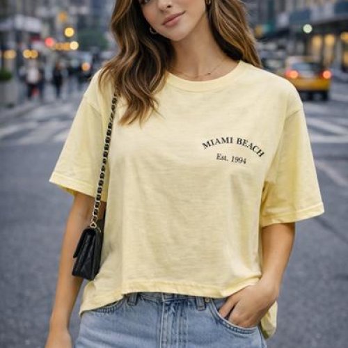 Футболка Major (S-L) 6021 yellow (лето) Major 6021 yellow