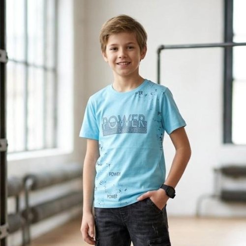 Футболка MMZ (9-13) M1611 l.blue (лето) MMZ M1611 l.blue